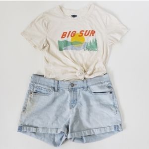 Comfy Boyfriend Fit Worn In Denim Shorts, 6
